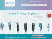 Tablet Screenshot of mpimplants.com